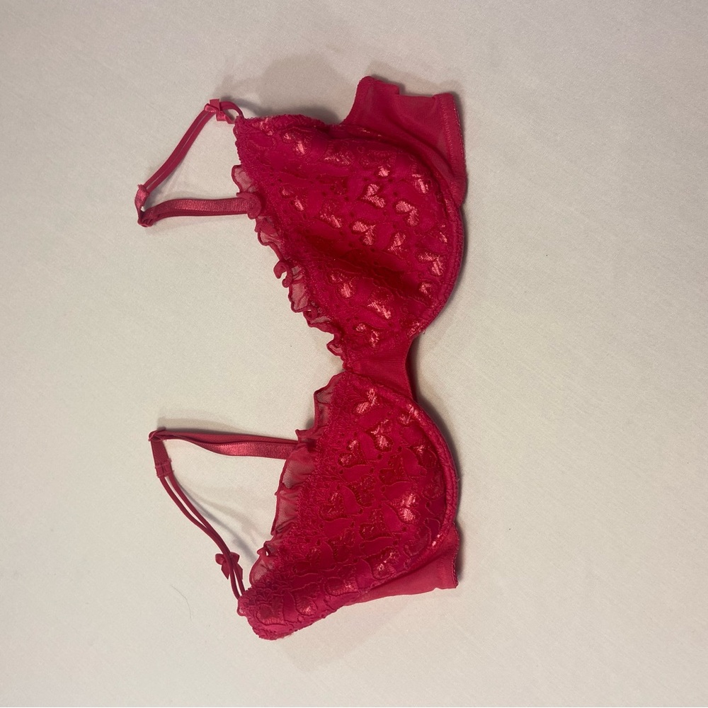 Victoria's Secret Vibrant Pink Lace Bra